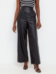 Женские кожаные брюки, штаны широкие